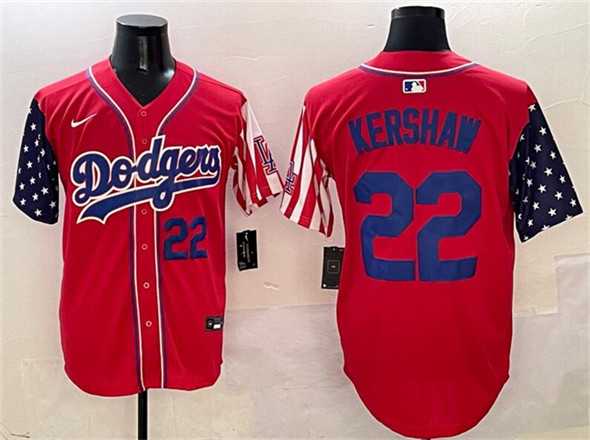 Men%27s Los Angeles Dodgers #22 Clayton Kershaw Red Limited Stitched Jersey->los angeles dodgers->MLB Jersey